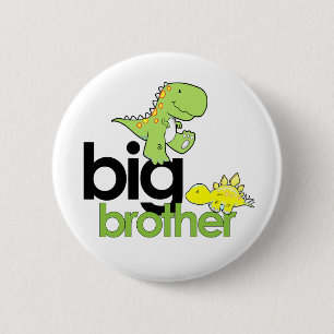 dinosaurs big brother 6 cm round badge