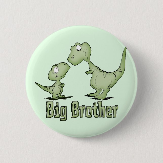 Dinosaurs Big Brother 6 Cm Round Badge (Front)