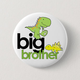 dinosaurs big brother 6 cm round badge