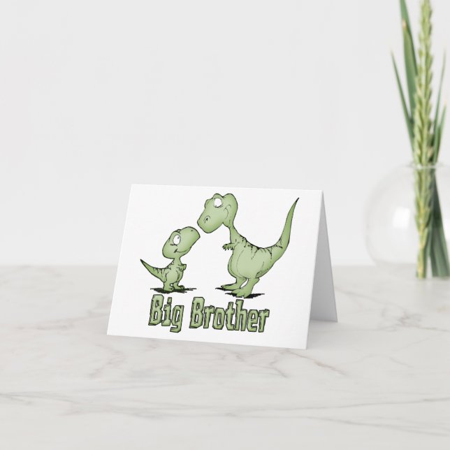 Dinosaurs Big Brother Blank Card (Front)