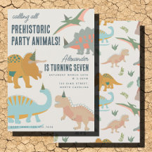 Dinosaurs Boho Prehistoric Party Animals Birthday