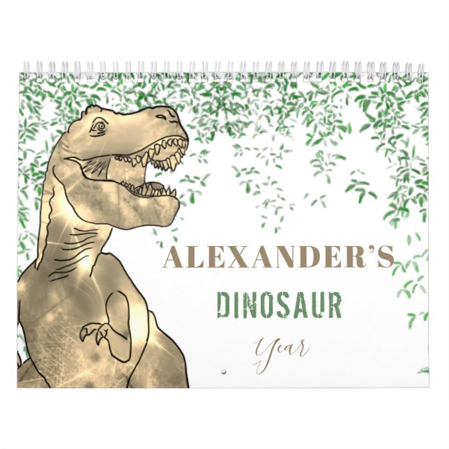 Dinosaurs Boys personalised Calendar (Cover)