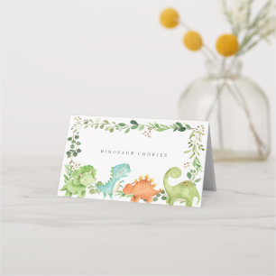 Dinosaurs Buffet Food Labels Place Card
