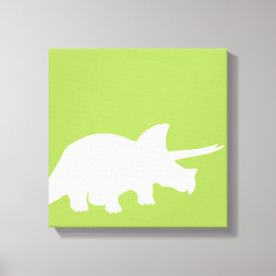 Dinosaurs canvas art  in green