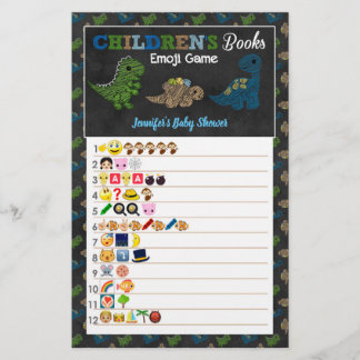 Dinosaurs Chalkboard Children's Books Emoji Game