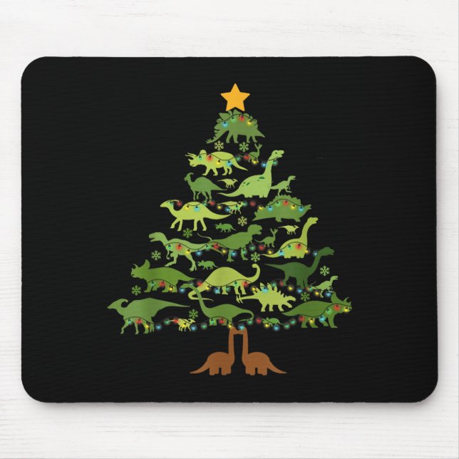 Dinosaurs Christmas Kids Christmas Tree Funny Love Mouse Mat (Front)