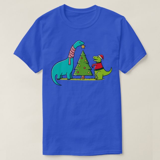 Dinosaurs Christmas T-Shirt (Design Front)