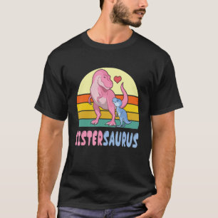 Dinosaurs Dancing Together Happy To Me Brother Sis T-Shirt