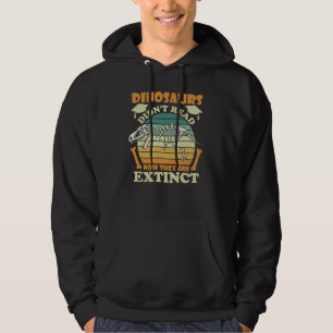 Dinosaurs Didn't Read Now They Are Extinct Retro Hoodie