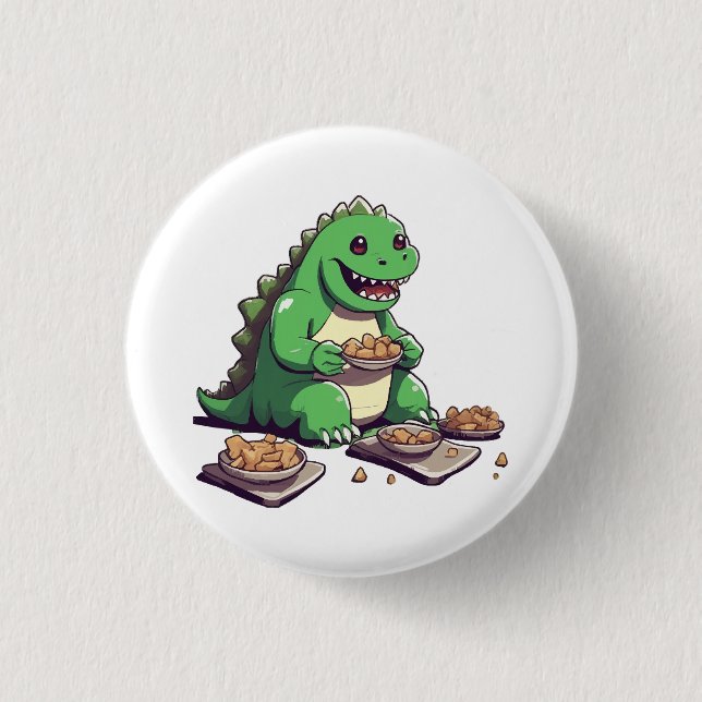 Dinosaurs diet tomorrow 3 cm round badge (Front)
