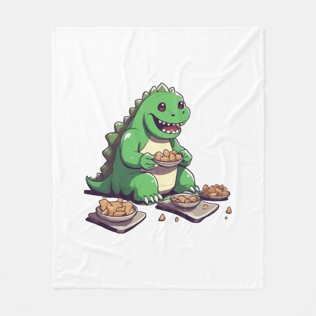 Dinosaurs diet tomorrow fleece blanket (Front)