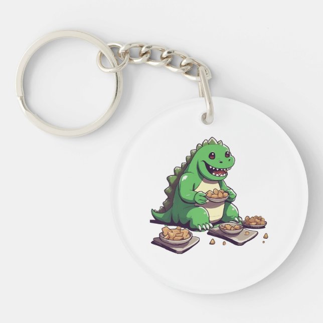 Dinosaurs diet tomorrow key ring (Front)