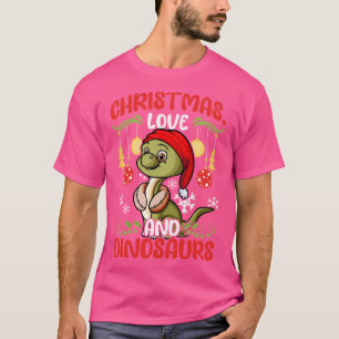 Dinosaurs Dino Boy Kids TRex Santa Christmas Gift T-Shirt