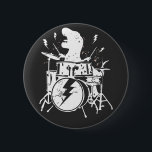 Dinosaurs Drums Music Playing T rex Round Button<br><div class="desc">Dinosaurs Drums Music Playing T rex Graphic design Gift Round Button Classic Collection.</div>