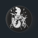 Dinosaurs Drums Music Playing T rex Round Button<br><div class="desc">Dinosaurs Drums Music Playing T rex Graphic design Gift Round Button Classic Collection.</div>