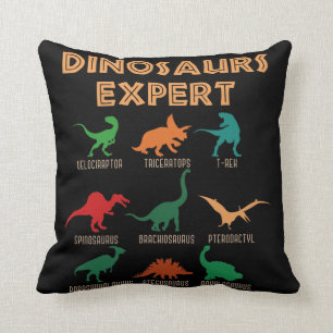 Dinosaurs Expert Boys Girls Dino T-rex Spinosaurus Cushion