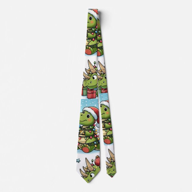 Dinosaurs for xmas Crew Socks Tie (Front)