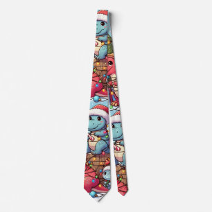 Dinosaurs for xmas tie