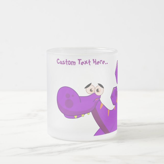 Dinosaurs Frosted Glass Coffee Mug (Center)