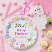  Dinosaurs Girl Baby Shower