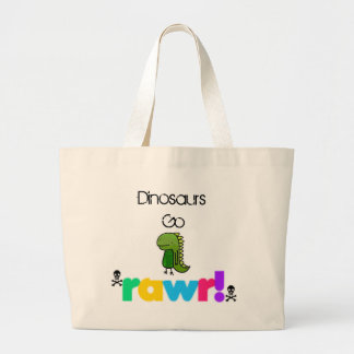 Dinosaurs Go Rawr xD Large Tote Bag