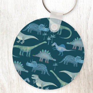 Dinosaurs Green Key Ring
