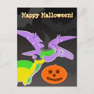 Dinosaurs Happy Halloween Postcard