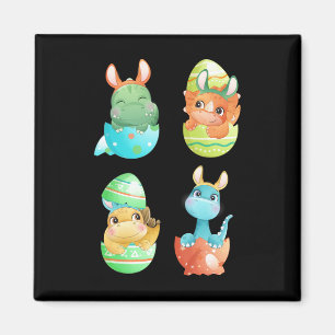 Dinosaurs Hatch Out Of Easter Eggs Magnet