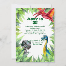 Dinosaurs in the Ferns Kids' Birthday Party