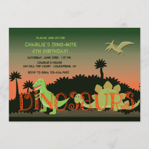 Dinosaurs Invitation