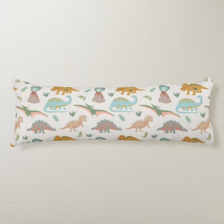 Dinosaurs Kids Hand Drawn Boho Dinosaur Bedroom Body Cushion