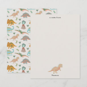 Dinosaurs Kids Hand Drawn Boho Dinosaur Custom Card