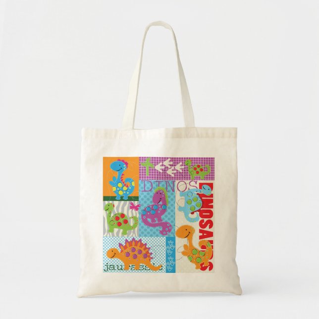 Dinosaurs kids tote bag (Front)