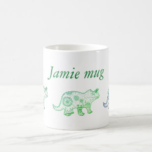 Dinosaurs Mandala drawing , Personalised Mug