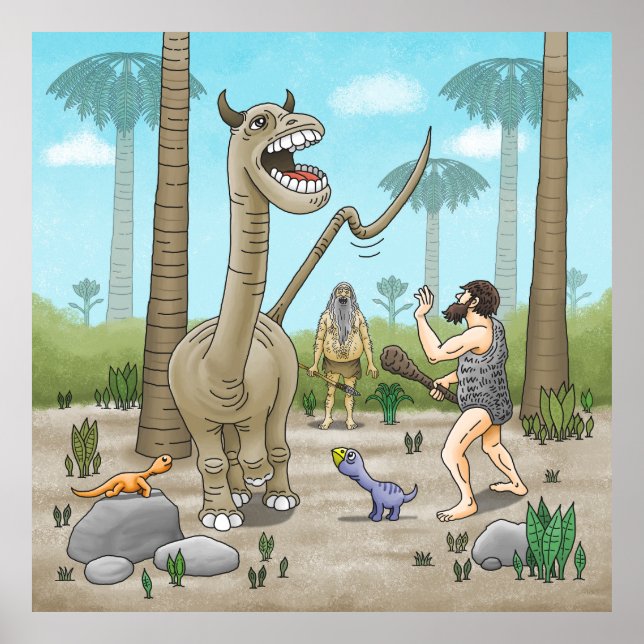 Dinosaurs meet the Stone Age Poster (Front)