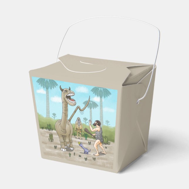 Dinosaurs meets the Stone Age Favour Box (Front Side)