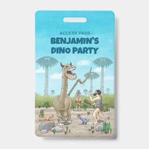 Dinosaurs meets the Stone Age ID Badge