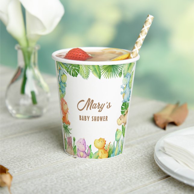 Dinosaurs Nursery Baby Shower Paper Cups (Insitu)