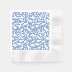 Dinosaurs pattern 01 w. LBlue BG Napkin