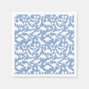 Dinosaurs pattern 01 w. LBlue BG Napkin