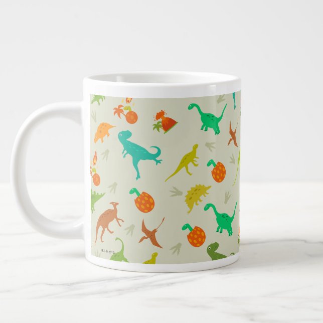 Dinosaurs Pattern Large Coffee Mug (Left)