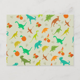 Dinosaurs Pattern Postcard