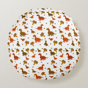 Dinosaurs pattern round cushion