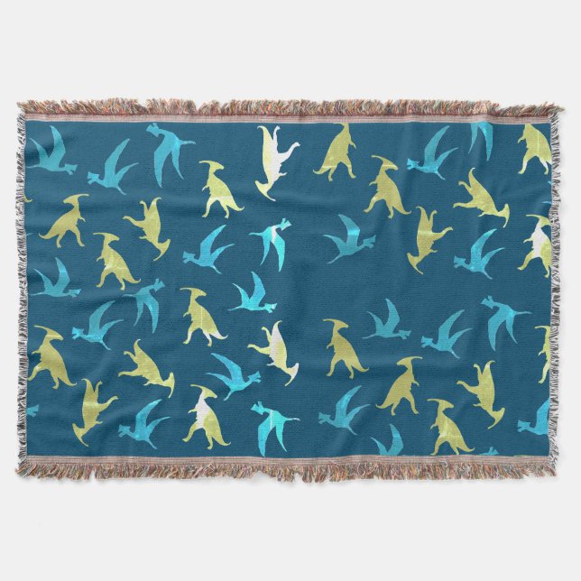 Dinosaurs Pattern Throw Blanket (Front)