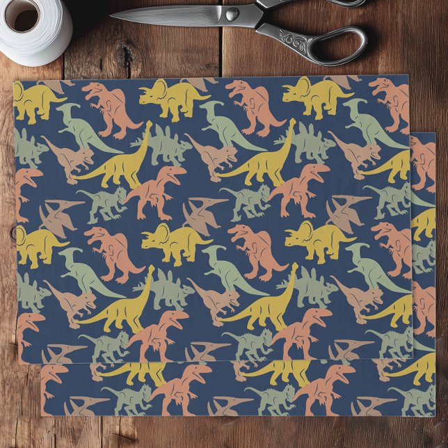 Dinosaurs Pattern Tissue Paper (Dinosaur pattern tissue paper for birthdays or decoupage projects)
