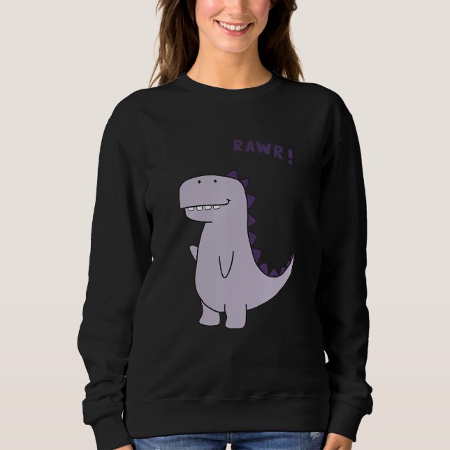 Dinosaurs Rawr Roar Kids Fun Sweatshirt (Front)