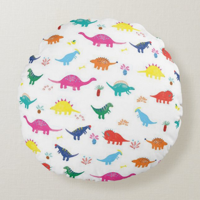 Dinosaurs Round Cushion (Front)