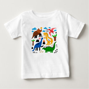 Dinosaurs seamless pattern baby T-Shirt