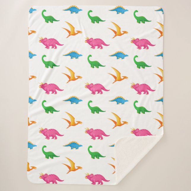 DINOSAURS SHERPA BLANKET (Front)