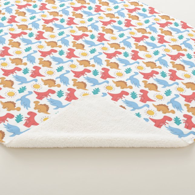 Dinosaurs! Sherpa Blanket (3/4)